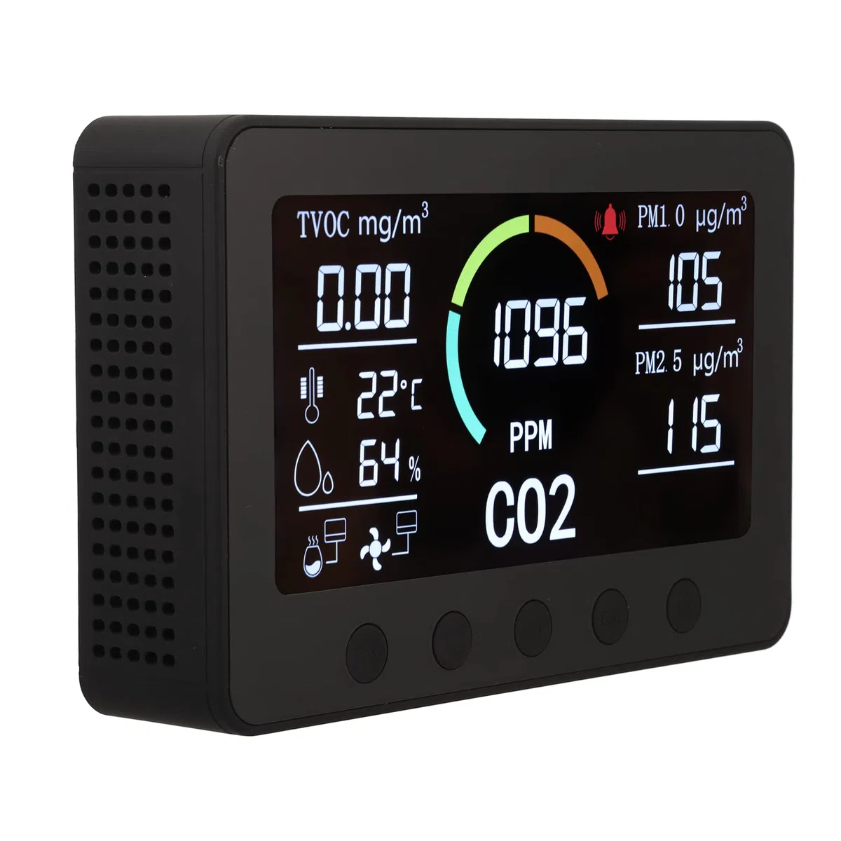 Monitor della qualità Dell'aria Rilevatore di CO2 TVOC PM2.5