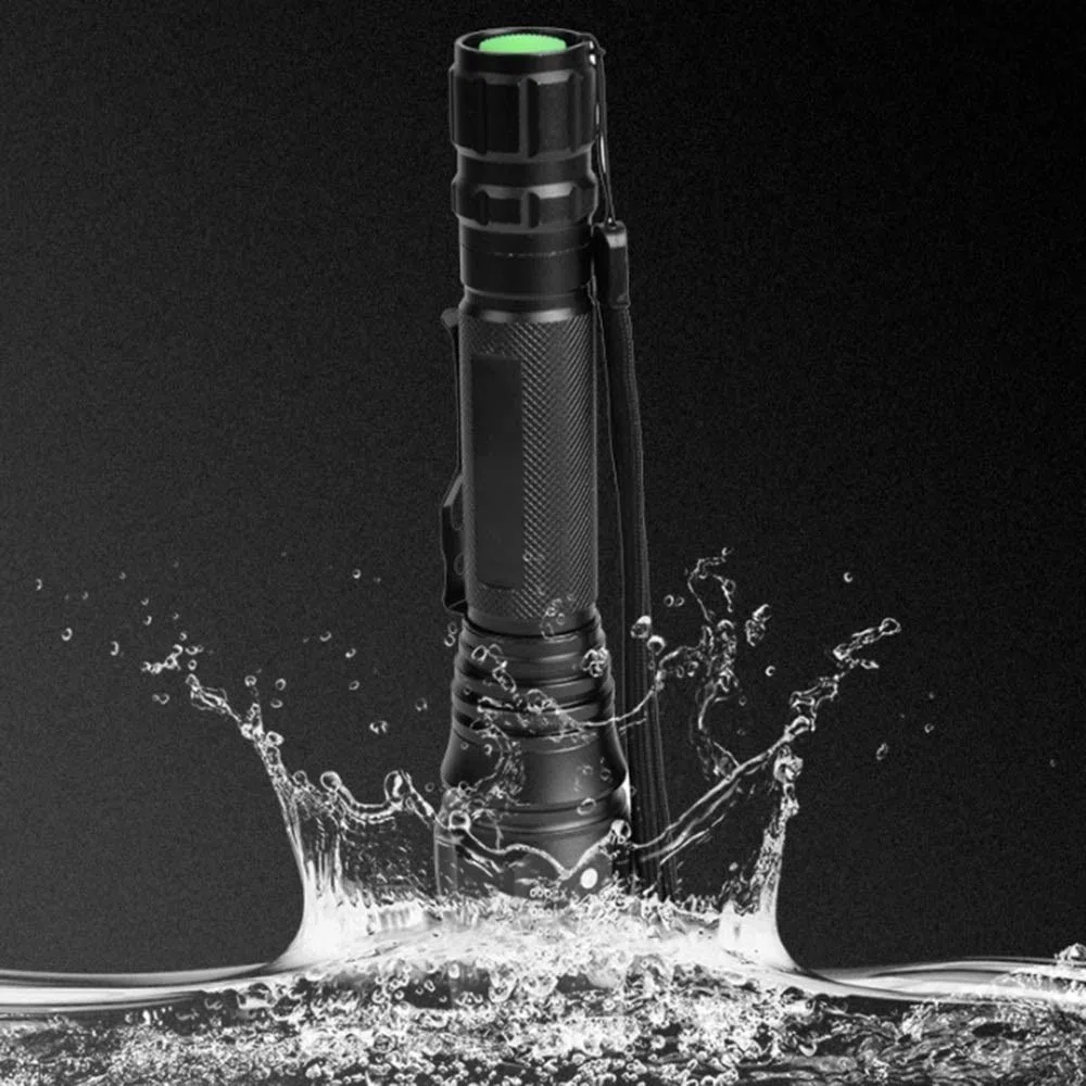 Torcia Ricaricabile USB, Torcia elettrica a LED, Torcia elettrica a LED Super Luminosa, Impermeabile, Torcia zoomabile for Campeggio, Emergenza