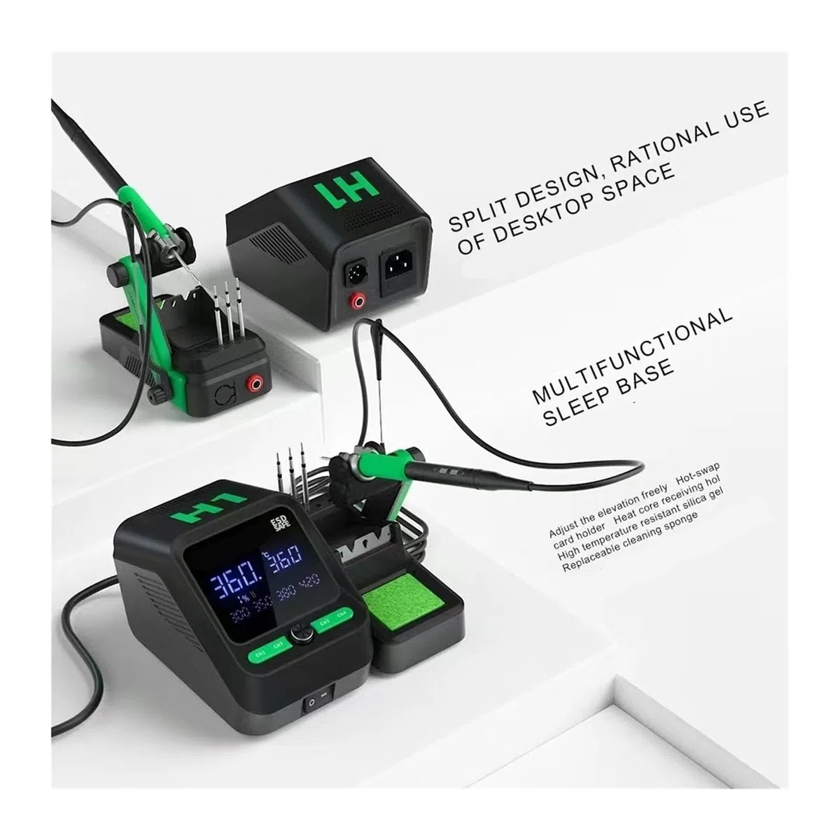 Stazione di Saldatura Smart SMD MJ-H1, Sistema di rilavorazione Divisa da 160 W Compatibile con Maniglie C115 C210 C245