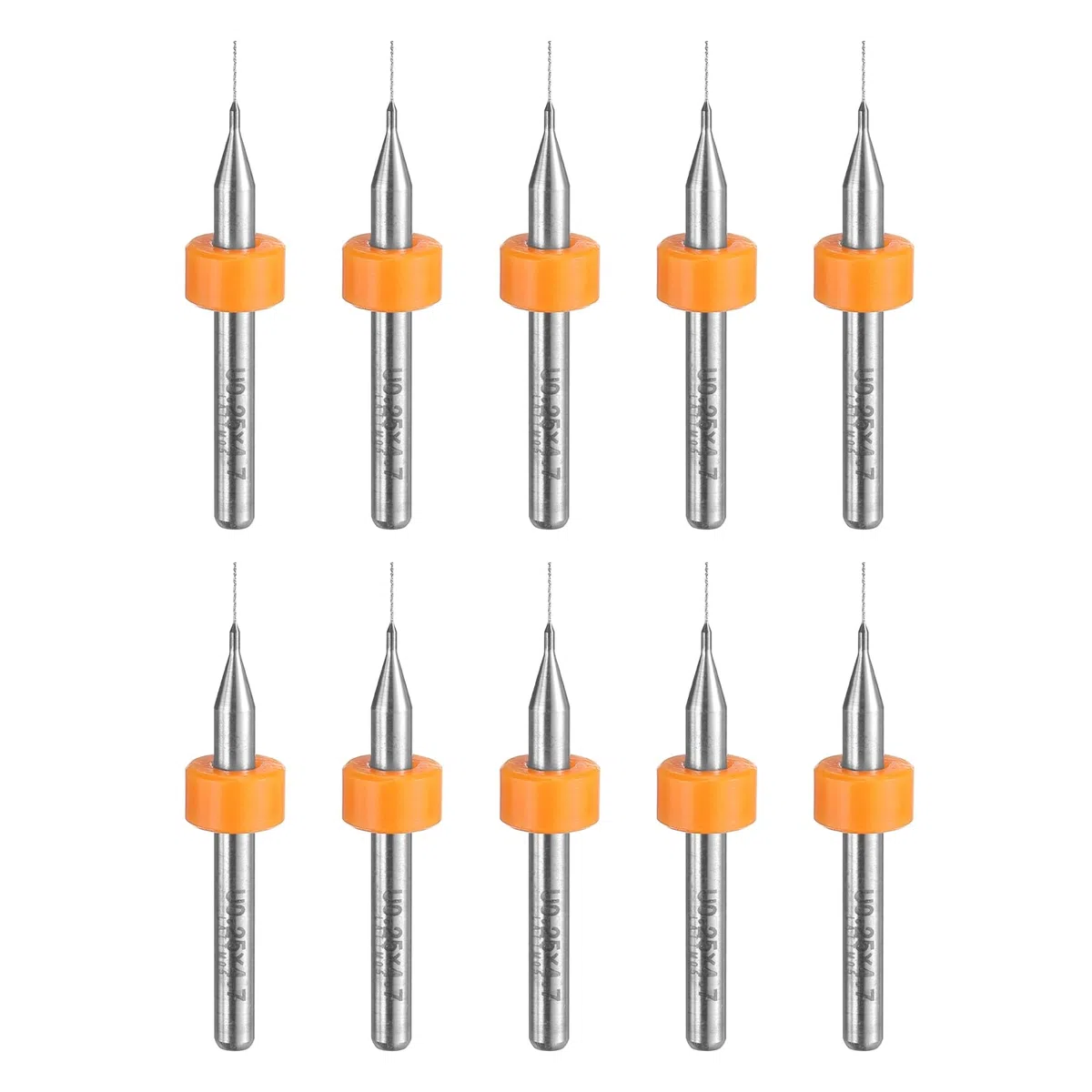 QUARKZMAN Punte Per Trapano PCB 0.25mm In Carburo Di Tungsteno Utensile Rotante Per Gioielli CNC Incisione Circuiti Stampati Micro Punte Da Trapano Gambo 1/8 Di Pollice 10 Pezzi