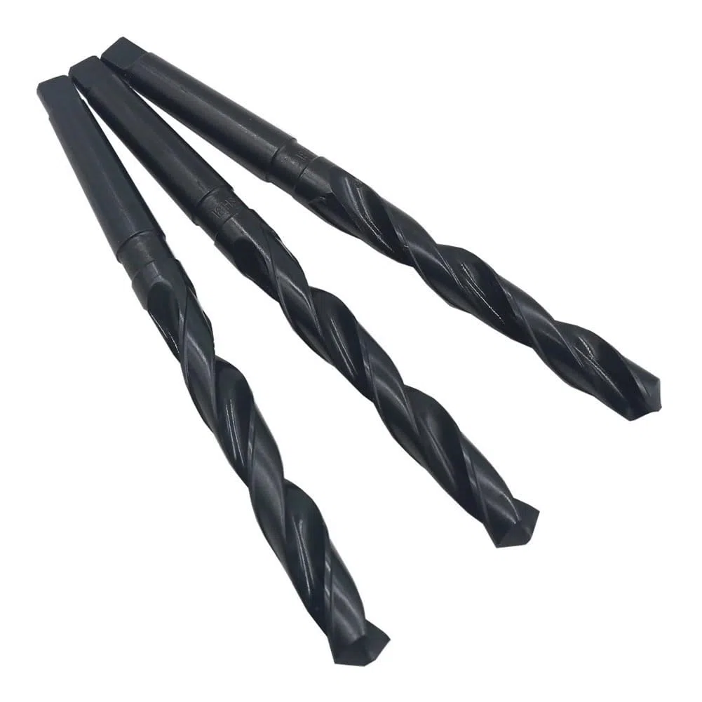 1 punta elicoidale per trapano HSS con codolo conico Morse, 10-65 mm, nera, per trapano in legno e metallo (49 mm)