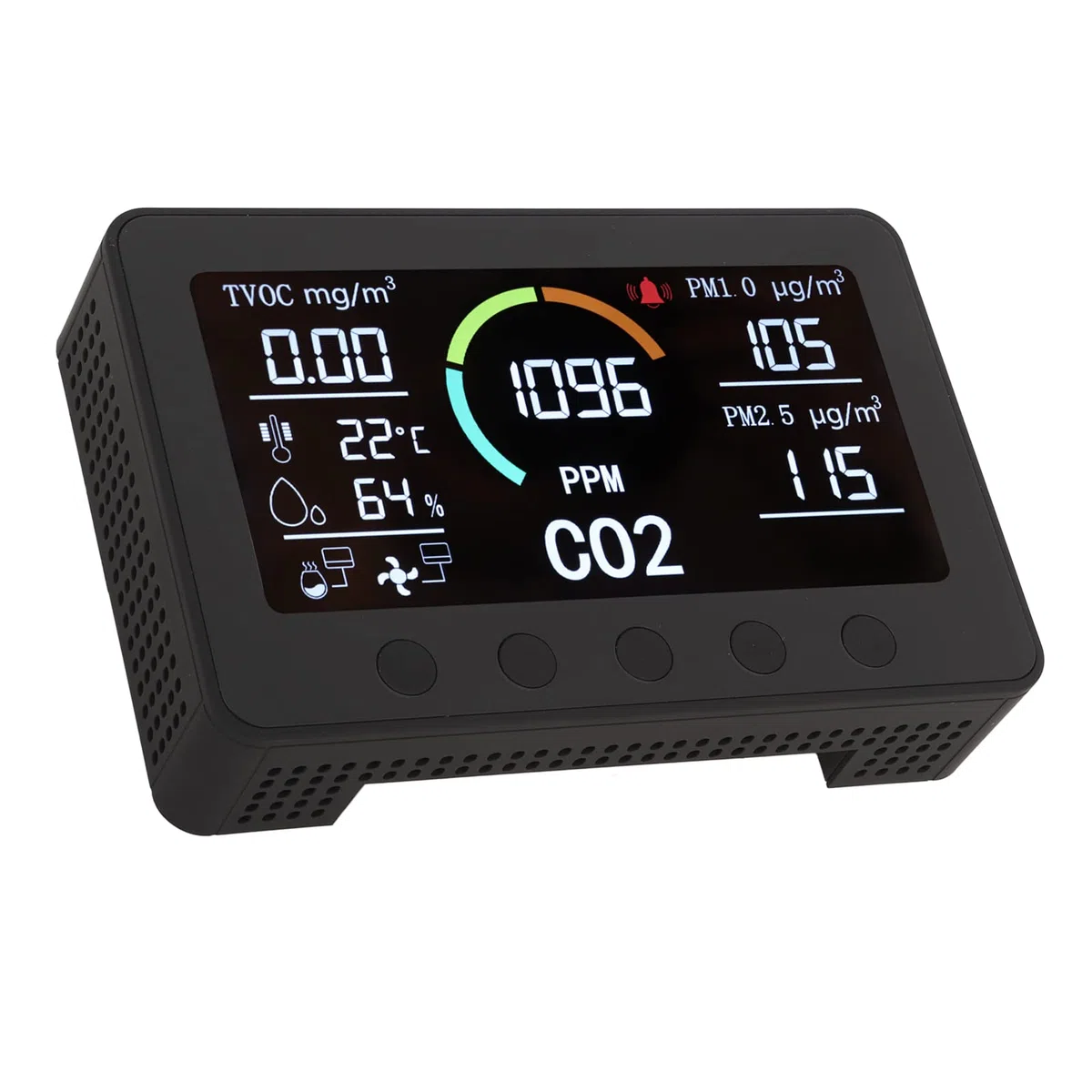 Monitor della qualità Dell'aria Rilevatore di CO2 TVOC PM2.5