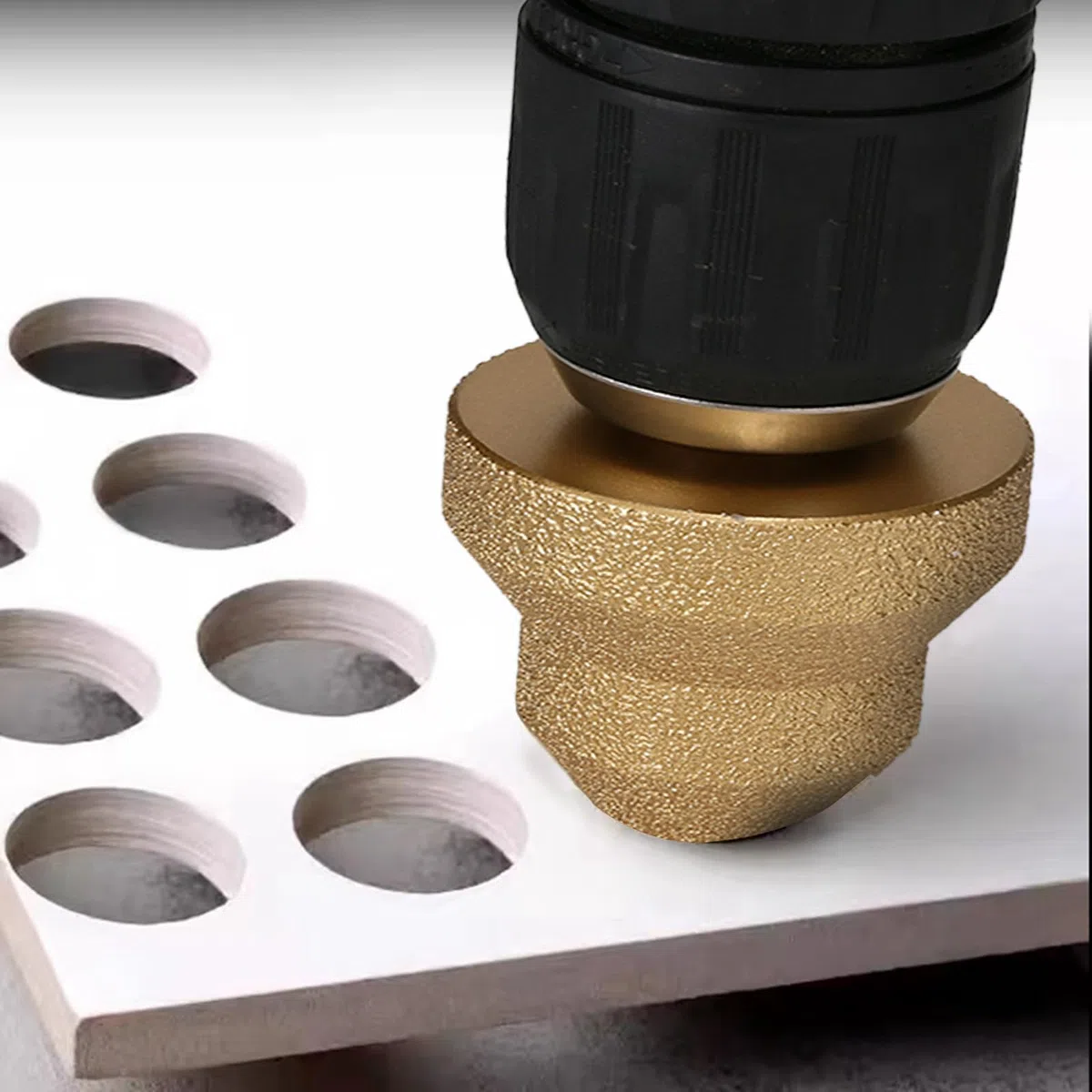 Punta diamantata a gradini smussati, 20 – 35 – 50 mm, impugnatura esagonale per smerigliatrice angolare, sega a tazza per ingrandire la potatura, fori per marmo, cemento, pietra artificiale