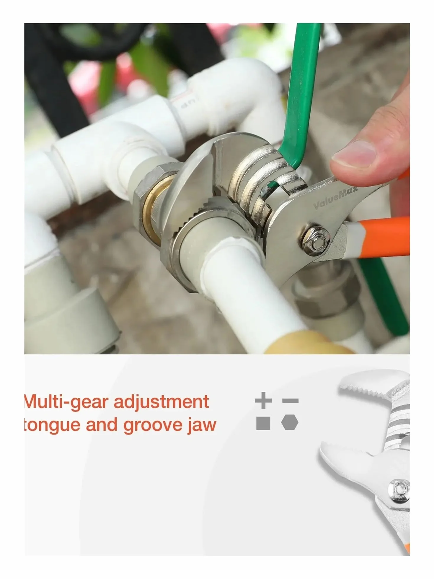 Set di pinze e chiavi ValueMax da 8 pezzi, include pinze Linesman, pinze autobloccanti, pinze a becchi lunghi, pinze a snodo, pinze a snodo, pinze a slittamento