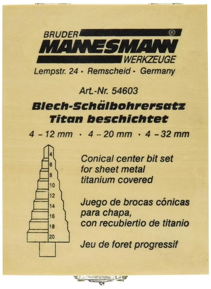 Mannesmann 54603 3-Piece Hole Cutter Set