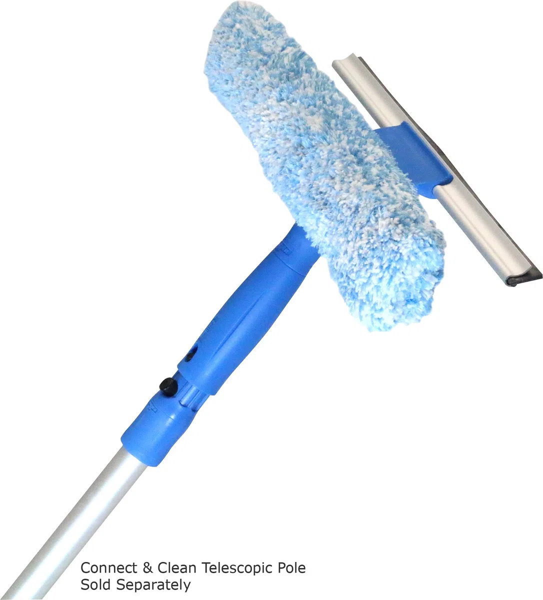 Unger, Lavavetri e spugnetta professionale 2 in 1, strumento per la pulizia delle finestre, 35,6 cm, uso commerciale e residenziale, striscia in microfibra