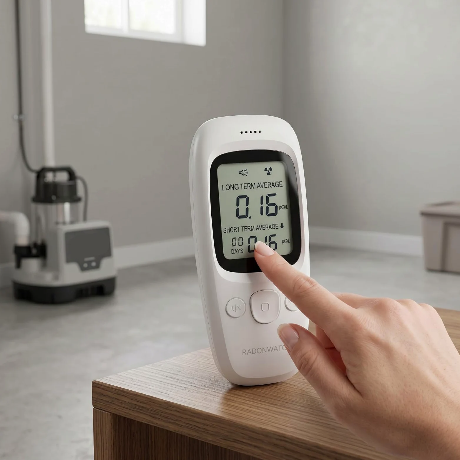 XUMIUZIY Rilevatore di Radon Digitale per Monitoraggio in Casa,