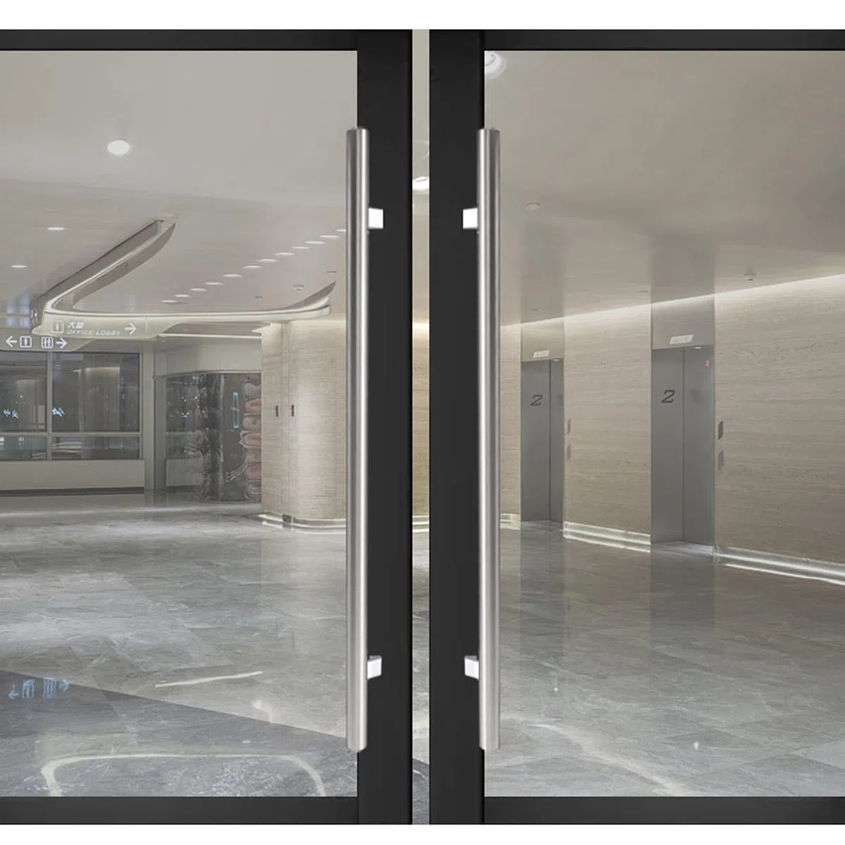 Maniglia per porta scorrevole in acciaio inox spazzolato, 1200 mm, ideale per bagni, hotel, uffici, negozi – maniglia singola per armadi