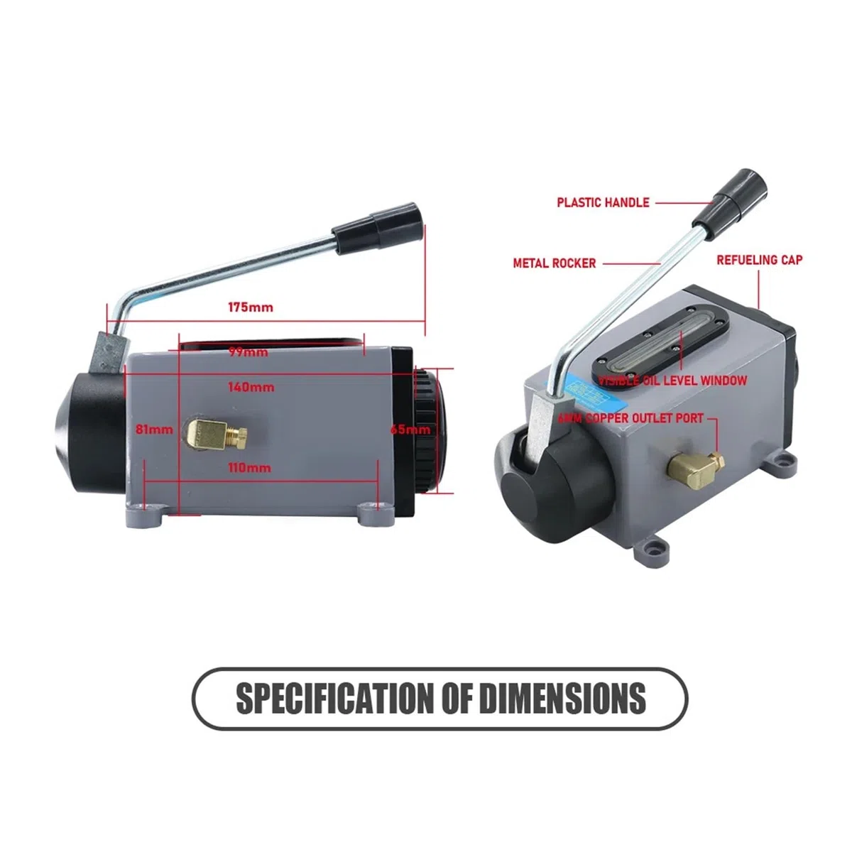 Compressore d'Aria Y-8 Lubrificazione Manuale Pompa Olio Macchina for Iniezione di 0.5L 500CC CNC Manuale/Pompa for Incidere(Y-8 Double Kit)
