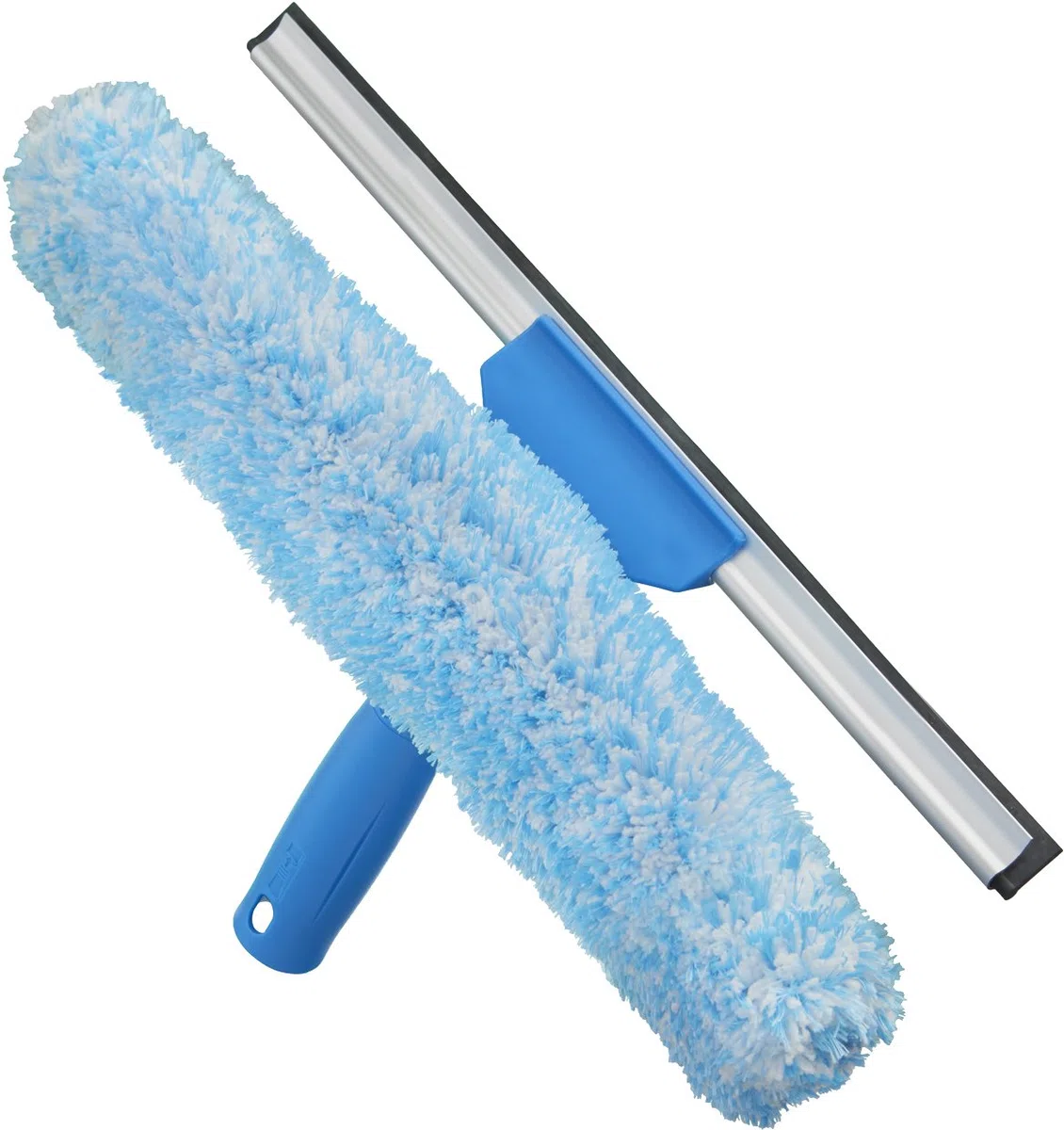 Unger, Lavavetri e spugnetta professionale 2 in 1, strumento per la pulizia delle finestre, 35,6 cm, uso commerciale e residenziale, striscia in microfibra