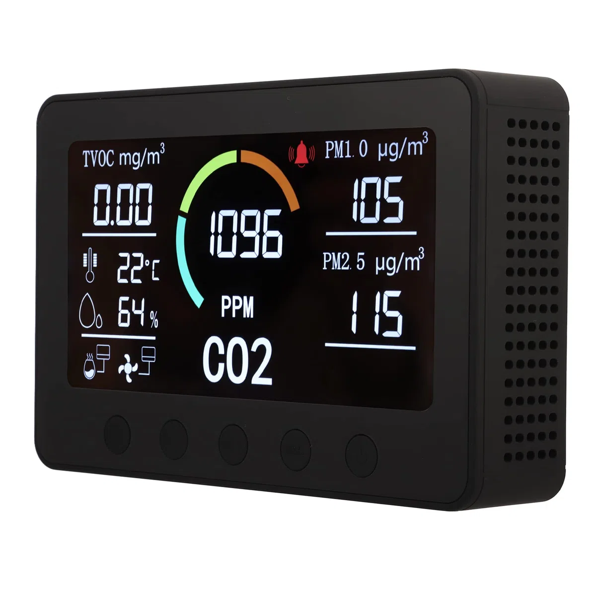 Monitor della qualità Dell'aria Rilevatore di CO2 TVOC PM2.5