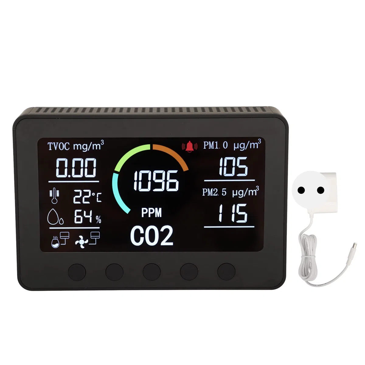 Monitor della qualità Dell'aria Rilevatore di CO2 TVOC PM2.5